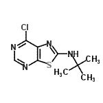 CAS#: 871266-85-2, 7-Chloro-N-(2-methyl-2-propanyl)[1,3]thiazolo[5,4-d]pyrimidin-2-amine