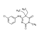 CAS#: 87215-92-7, 6-[(3-Chlorophenyl)amino]-5,5-diethyl-3-methyl-2,4(3H,5H)-pyrimidinedione