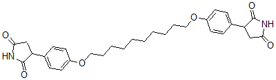 CAS 登录号：87367-98-4， 3-[4-[10-[4-(2,5-二氧代吡咯烷-3-基)苯氧基]癸氧基]苯基]吡咯烷-2,5-二酮