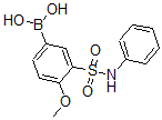 CAS 登录号：874219-51-9， B-[4-甲氧基-3-[(苯基氨基)磺酰基]苯基]-硼酸