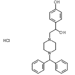 CAS#: 87429-91-2, 4-{2-[4-(Diphenylmethyl)-1-piperazinyl]-1-hydroxyethyl}phenol hydrochloride (1:1)
