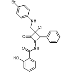 CAS#: 87443-96-7, N-(3-{[(4-Bromophenyl)amino]methyl}-3-chloro-2-oxo-4-phenyl-1-azetidinyl)-2-hydroxybenzamide