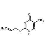 CAS 登录号：87450-64-4， 3-(烯丙基硫基)-6-甲基-1,2,4-三嗪-5(2H)-酮
