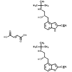 CAS#: 874882-72-1, 4-{(2S)-2-Hydroxy-3-[(2-methyl-2-propanyl)amino]propyl}-1H-indole-2-carbonitrile (2E)-2-butenedioate (2:1)