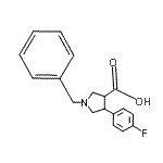 CAS#: 874990-59-7, 1-Benzyl-4-(4-fluorophenyl)-3-pyrrolidinecarboxylic acid