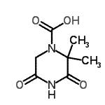 CAS#: 875256-25-0, 2,2-Dimethyl-3,5-dioxo-1-piperazinecarboxylic acid