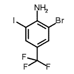 CAS#: 875306-20-0, 2-Bromo-6-iodo-4-(trifluoromethyl)aniline