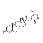 CAS 登录号：87536-00-3， (8Xi,9Xi,14Xi)-17-羟基-21-(5-甲基-2,4-二氧代-3,4-二氢-1(2H)-嘧啶基)孕甾-4-烯-3,20-二酮