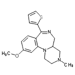 CAS#: 87566-80-1, 10-Methoxy-3-methyl-7-(2-thienyl)-1,2,3,4,4a,5-hexahydropyrazino[1,2-a][1,4]benzodiazepine