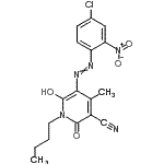 CAS 登录号：87617-01-4， 1-丁基-5-[(4-氯-2-硝基苯基)偶氮]-6-羟基-4-甲基-2-氧代-1,2-二氢-3-吡啶甲腈