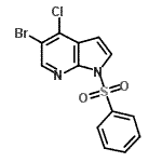 CAS#: 876343-81-6, 5-Bromo-4-chloro-1-(phenylsulfonyl)-1H-pyrrolo[2,3-b]pyridine