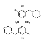 CAS#: 87641-24-5, 4,4'-(2,2-Propanediyl)bis[2-chloro-6-(4-morpholinylmethyl)phenol]
