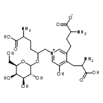 CAS 登录号：87672-07-9， 2-氨基-4-{4-(2-氨基-2-羧基乙基)-1-[5-氨基-2-(D-吡喃半乳糖基氧基)-6-羟基-6-氧代己基]-5-羟基-3-吡啶鎓基}丁酸酯