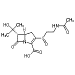CAS 登录号：87695-64-5， (5R,6S)-3-[(2-乙酰氨基基乙基)亚磺酰]-6-(2-羟基-2-丙基)-7-氧代-1-氮杂双环[3.2.0]庚-2-烯-2-羧酸