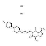 CAS 登录号：87798-90-1， 1-{4-[4-(4-氟苯基)-1-哌嗪基]丁基}-3,7-二甲基-3,7-二氢-1H-嘌呤-2,6-二酮二盐酸盐