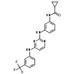CAS#: 879127-16-9, N-{3-[(4-{[3-(Trifluoromethyl)phenyl]amino}-2-pyrimidinyl)amino]phenyl}cyclopropanecarboxamide
