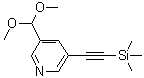 CAS 登录号：879326-80-4， 3-(二甲氧基甲基)-5-[(三甲基硅烷基)乙炔基]吡啶
