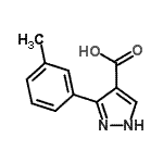 CAS#: 879996-72-2, 3-(3-Methylphenyl)-1H-pyrazole-4-carboxylic acid