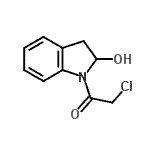 CAS#: 88150-27-0, 2-Chloro-1-(2-hydroxy-2,3-dihydro-1H-indol-1-yl)ethanone