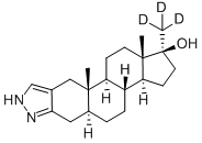 CAS 登录号：88247-87-4， (17beta)-17-(甲基-D3)-2'H-雄甾-2-烯并[3,2-c]吡唑-17-醇