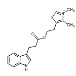 CAS#: 88285-69-2, 5-(2-{[3-(1H-Indol-3-yl)propanoyl]oxy}ethyl)-3,4-dimethyl-1,3-thiazol-3-ium