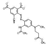 CAS#: 88351-59-1, Methyl N-{3-acetamido-4-[(2-cyano-4,6-dinitrophenyl)diazenyl]phenyl}-N-ethyl-beta-alaninate