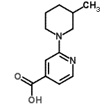 CAS#: 883544-59-0, 2-(3-Methyl-1-piperidinyl)isonicotinic acid