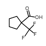 CAS#: 883547-73-7, 1-(Trifluoromethyl)cyclopentanecarboxylic acid