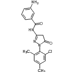 CAS#: 88372-24-1, 3-Amino-N-[1-(2-chloro-4,6-dimethylphenyl)-5-oxo-4,5-dihydro-1H-pyrazol-3-yl]benzamide