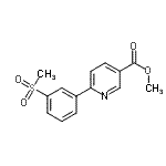CAS 登录号：884494-62-6， 甲基6-[3-(甲基磺酰基)苯基]烟酸酯