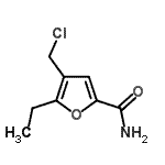 CAS 登录号：884588-32-3， 4-(氯甲基)-5-乙基-2-糠酰胺