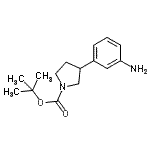 CAS#: 885270-24-6, 2-Methyl-2-propanyl 3-(3-aminophenyl)-1-pyrrolidinecarboxylate