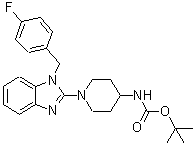 CAS 登录号：885270-85-9， N-[1-[1-[(4-氟苯基)甲基]苯并咪唑-2-基]-4-哌啶基]氨基甲酸叔丁酯
