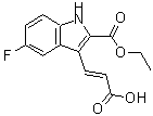CAS 登录号：885273-65-4， (2E)-3-[2-(乙氧羰基)-5-氟-1H-吲哚-3-基]丙烯酸