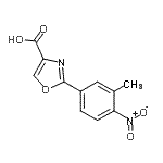 CAS 登录号：885273-86-9， 2-(3-甲基-4-硝基苯基)-1,3-恶唑-4-羧酸