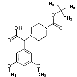CAS#: 885274-69-1, (3,5-Dimethoxyphenyl)(4-{[(2-methyl-2-propanyl)oxy]carbonyl}-1-piperazinyl)acetic acid