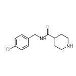 CAS#: 885274-77-1, N-[(4-chlorophenyl)methyl]piperidine-4-carboxamide