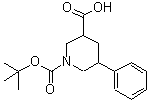 CAS#: 885274-99-7, 1-{[(2-Methyl-2-propanyl)oxy]carbonyl}-5-phenyl-3-piperidinecarboxylic acid