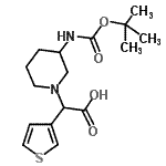 CAS#: 885275-61-6, [3-({[(2-Methyl-2-propanyl)oxy]carbonyl}amino)-1-piperidinyl](3-thienyl)acetic acid