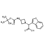 CAS#: 885276-05-1, 2-(benzofuran-3-yl)-2-[3-(tert-butoxycarbonylamino)azetidin-1-yl]acetic acid
