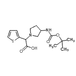 CAS#: 885276-25-5, [3-({[(2-Methyl-2-propanyl)oxy]carbonyl}amino)-1-pyrrolidinyl](2-thienyl)acetic acid