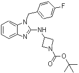 CAS 登录号：885276-28-8， 3-{[1-(4-氟苄基)-1H-苯并咪唑-2-基]氨基}-1-吖丁啶羧酸叔丁酯