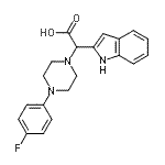 CAS 登录号：885276-84-6， [4-(4-氟苯基)-1-哌嗪基](1H-吲哚-2-基)乙酸