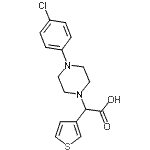 CAS 登录号：885276-94-8， [4-(4-氯苯基)-1-哌嗪基](3-噻吩基)乙酸