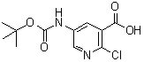 CAS#: 885277-14-5, 2-Chloro-5-({[(2-methyl-2-propanyl)oxy]carbonyl}amino)nicotinic acid