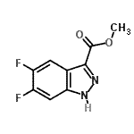 CAS 登录号：885279-01-6， 甲基5,6-二氟-1H-吲唑-3-羧酸酯