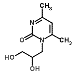 CAS 登录号：88544-94-9， 1-(2,3-二羟基丙基)-4,6-二甲基-2(1H)-嘧啶酮