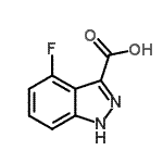CAS#: 885521-64-2, 4-Fluoro-1H-indazole-3-carboxylic acid