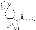 CAS#: 886362-27-2, 8-({[(2-Methyl-2-propanyl)oxy]carbonyl}amino)-1,4-dioxaspiro[4.5]decane-8-carboxylic acid