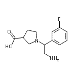 CAS#: 886363-93-5, 1-[2-Amino-1-(3-fluorophenyl)ethyl]-3-pyrrolidinecarboxylic acid